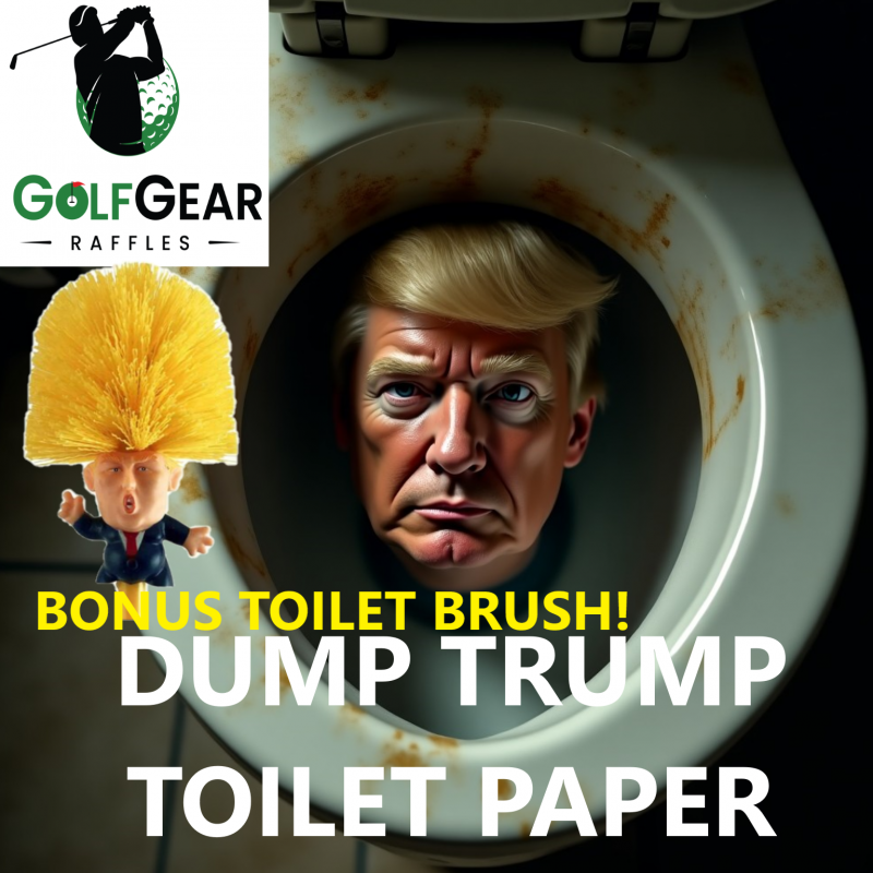 DUMP TRUMP TOILET PAPER and bonus toilet brush