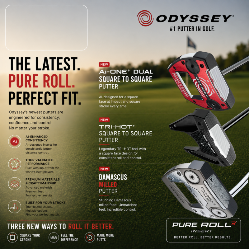 YOUR CHOICE OF ODYSSEY PUTTER